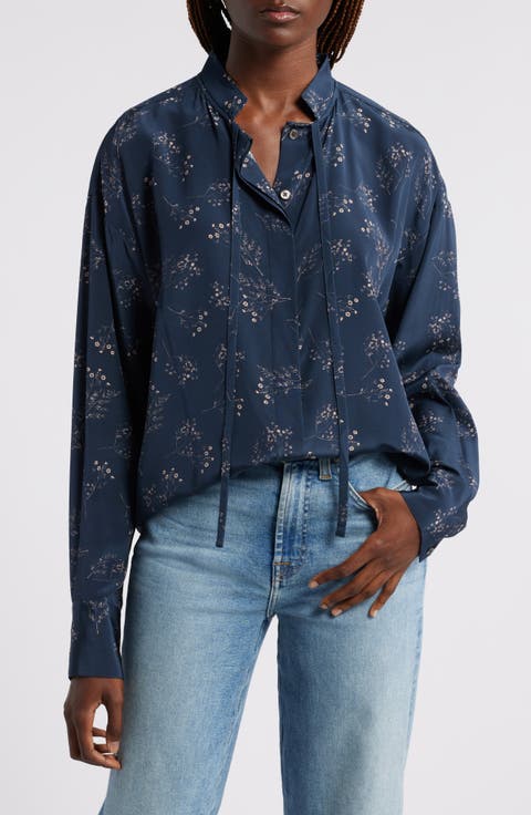 Paige Long Sleeve Silk Top