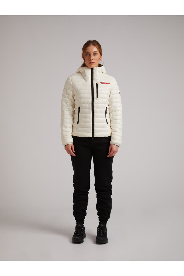 Satell1Te Padded Hooded Jacket, Alternate, color, VINTAGE WHITE