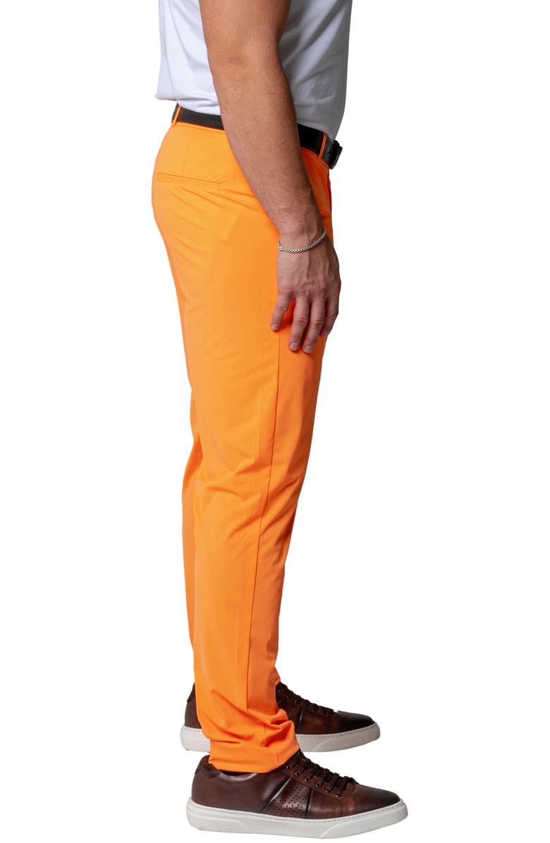 Maceoo Sun Orange Slim Fit Pants, Alternate, color, Orange