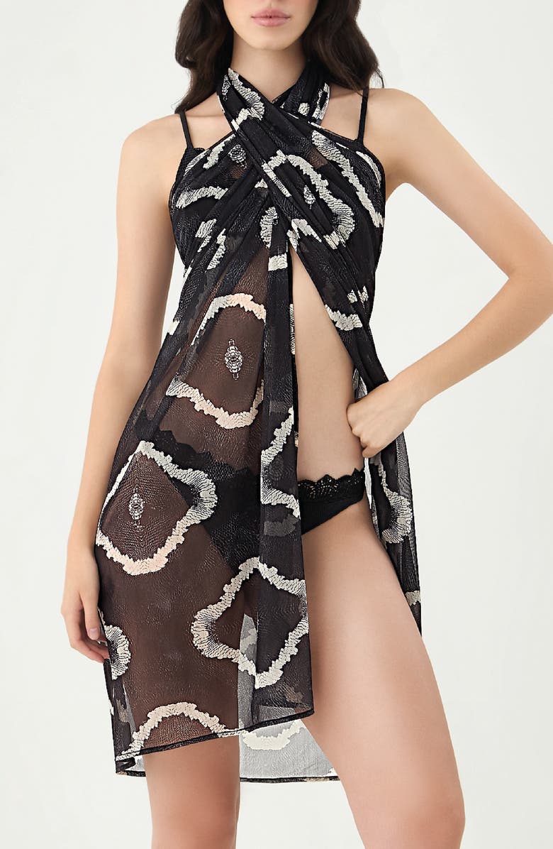 BOAMAR Toscana Metallic Cover-Up, Alternate, color, Black