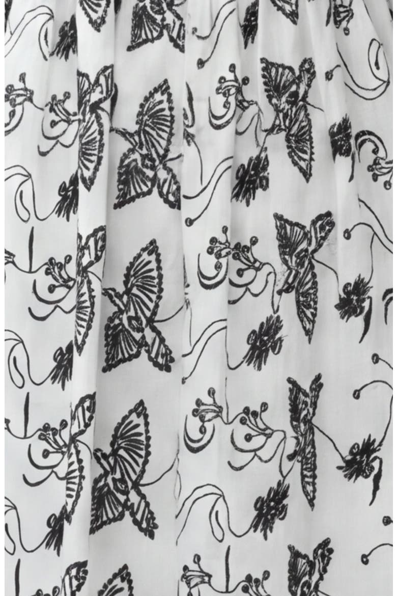 The Sundown Print Puff Sleeve Dress, Alternate, color, KEEL EYELET BIRD OFF WHITE