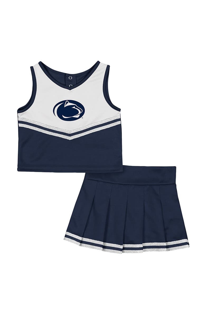 COLOSSEUM Girls Toddler Colosseum Navy Penn State Nittany Lions Time For Recess Cheer Top & Skirt Set, Main, color, 