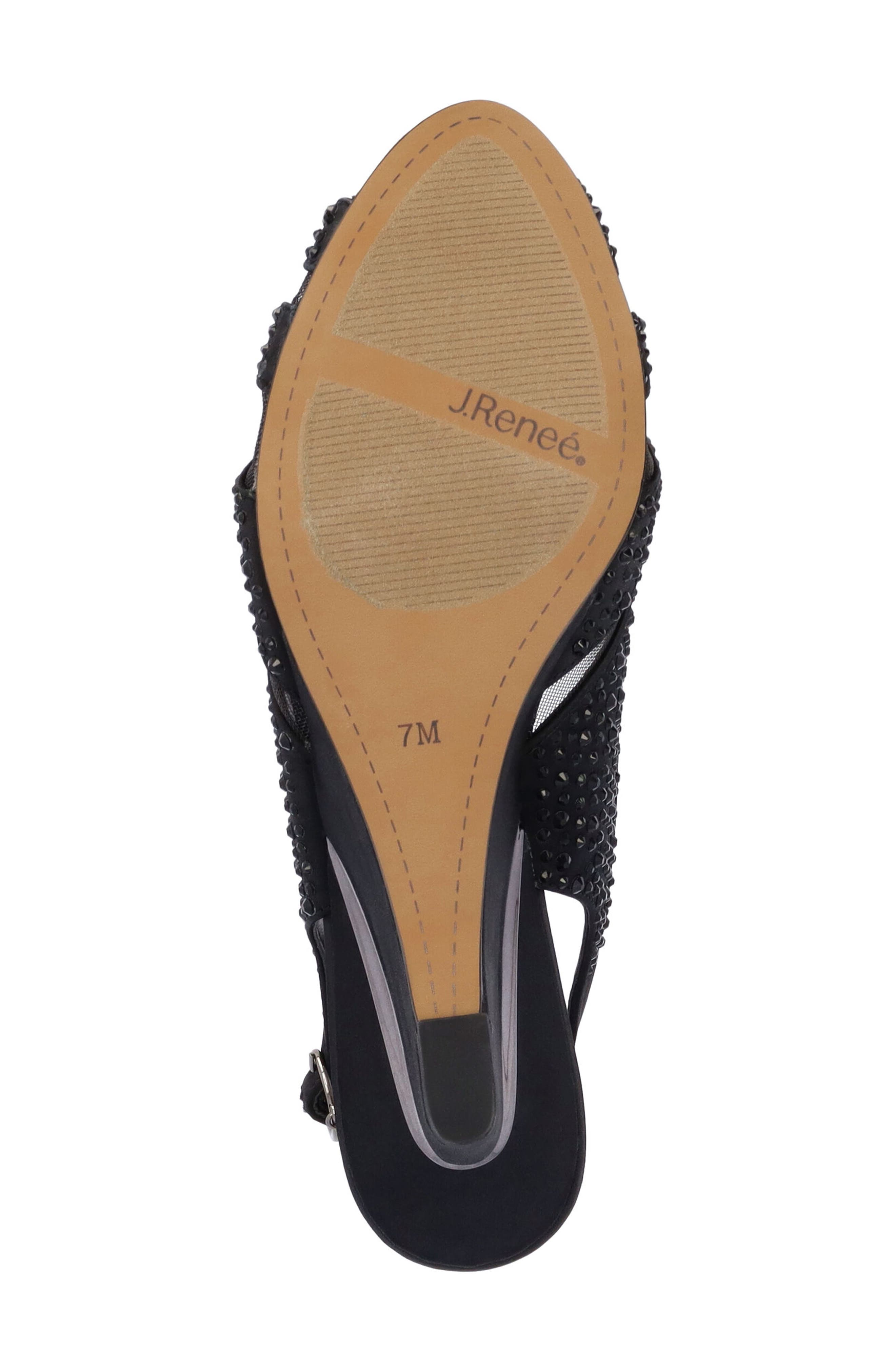 J. Reneé Lovela Slingback Wedge Sandal, Alternate, color, Black