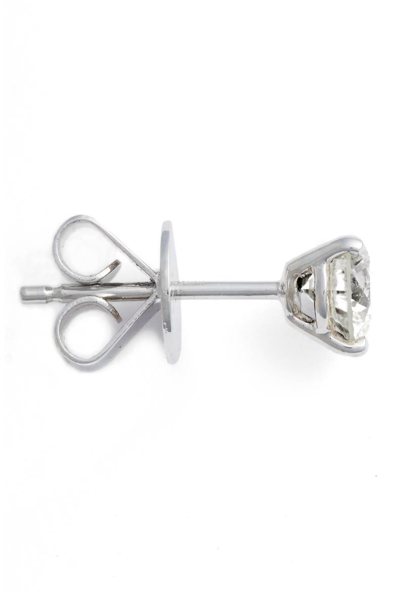 Single Diamond Stud Earring, Alternate, color, WHITE GOLD