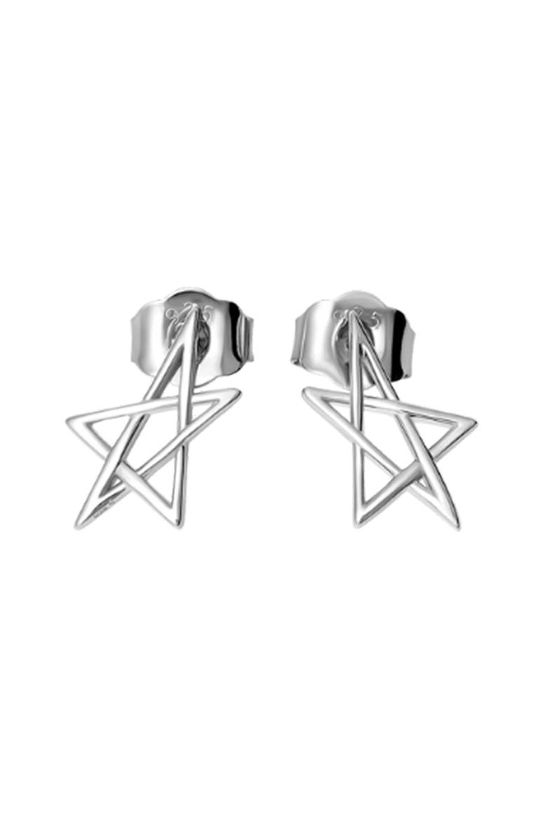 Sol Star Mini Studs, Main, color, Sterling Silver