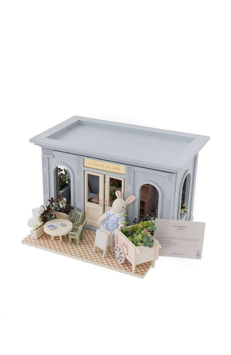 Little Forest Animals La Fleuriste de Camille Miniature Flower Shop Dollhouse, Alternate, color, With Led Lighting