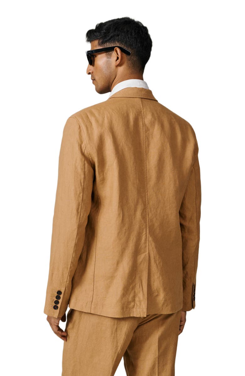 Aubin Belvedere Relaxed Linen Blazer, Alternate, color, Mustard