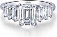 Lafonn Emerald Cut Simulated Diamond 7-Stone Ring