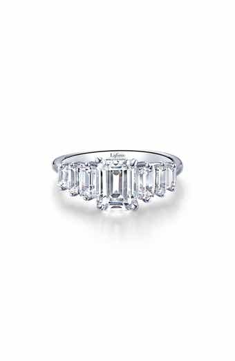 Lafonn Emerald Cut Simulated Diamond 7-Stone Ring