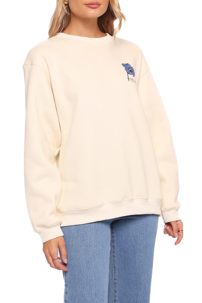 Flower Market Graphic Sweatshirt, Alternate, color, CREAM