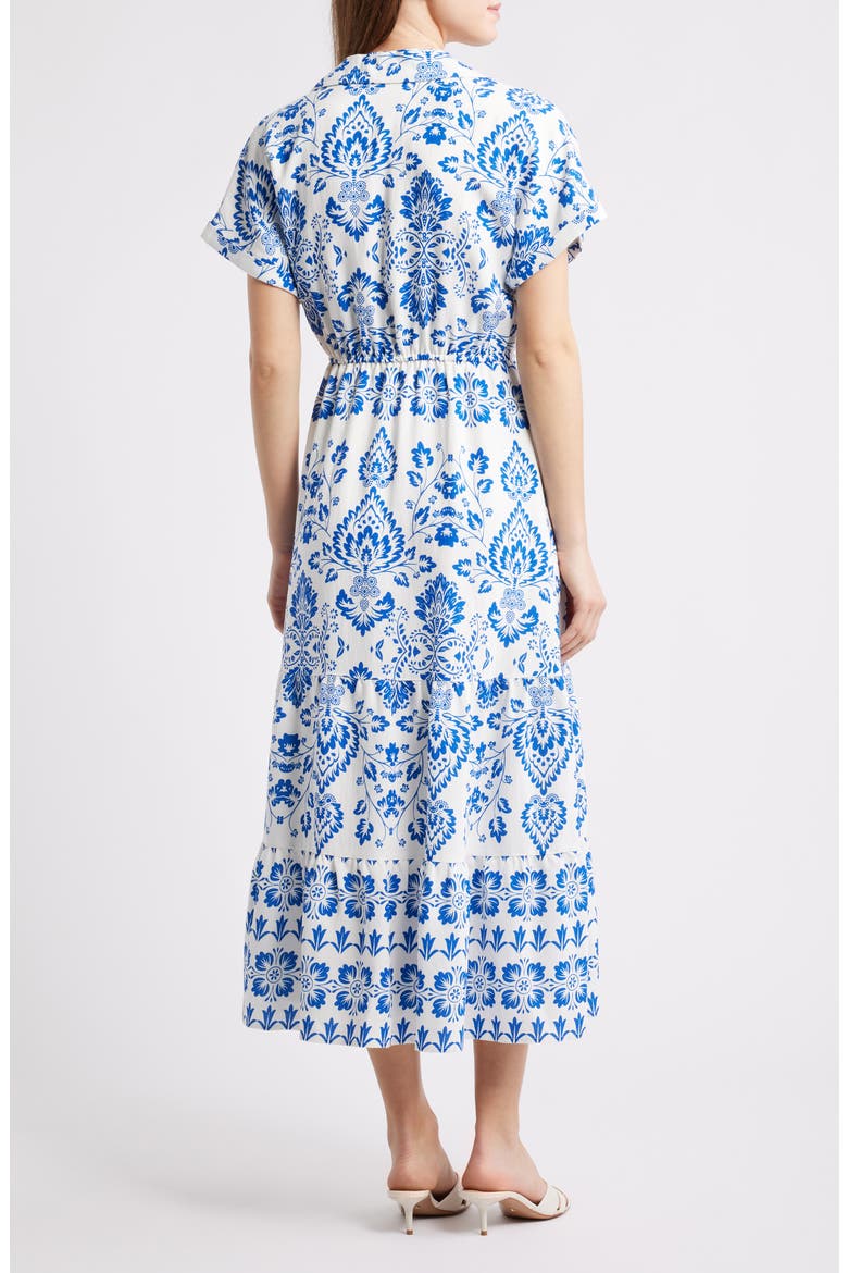 Mixed Paisley Print Dress, Alternate, color, NAVY/ WHITE