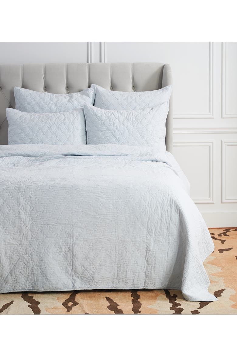 26" x 26" Sutton Fog Cotton Euro Sham - Machine Washable, Alternate, color, Blue