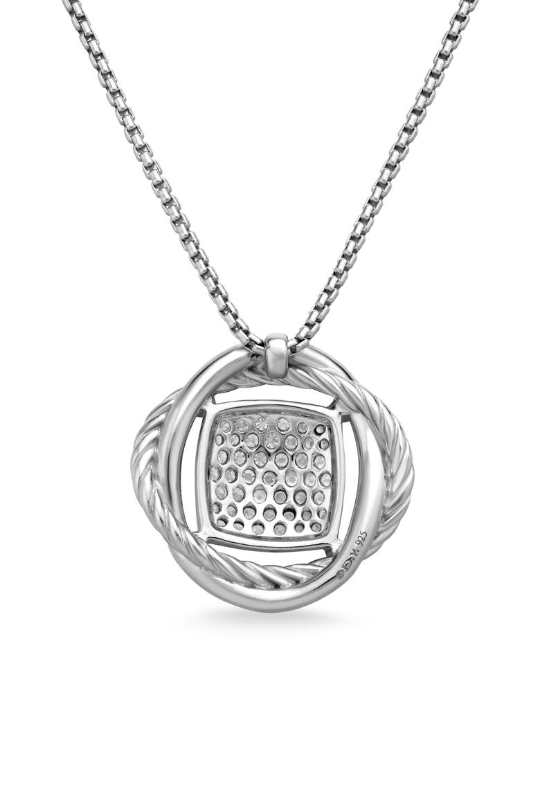 Infinity Pendant with Diamonds on Chain, Alternate, color, DIAMOND