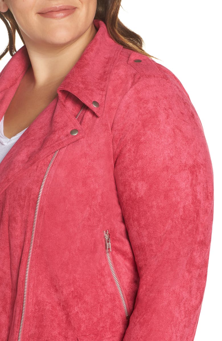Glamorous Faux Suede Biker Jacket, Alternate, color,