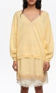 Bimba y Lola Long Linen Cotton Lace Sweater