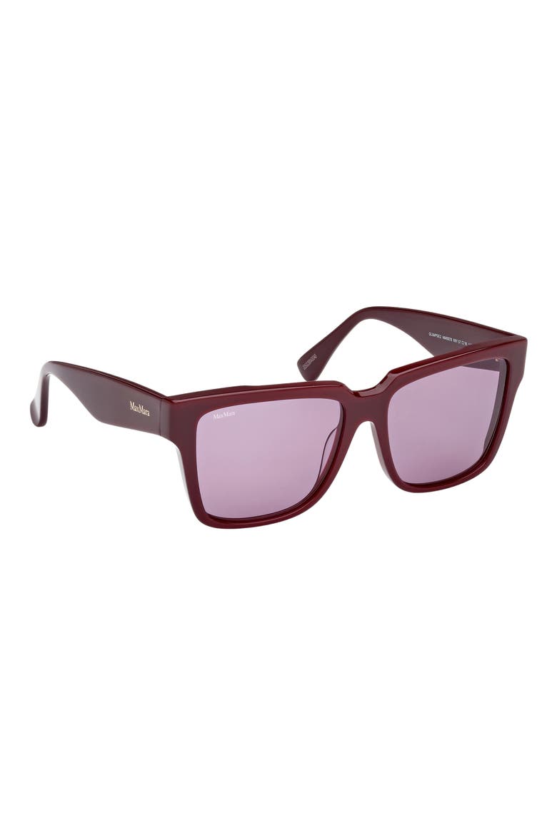 Glimpse2 57mm Gradient Polarized Square Sunglasses, Alternate, color, SHINY BORDEAUX / VIOLET LENSES