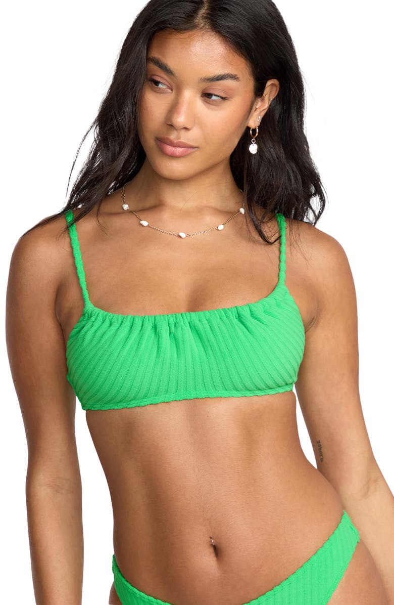 Billabong x Josie In the Loop Mila Bralette Bikini Top, Alternate, color, Jungle Green