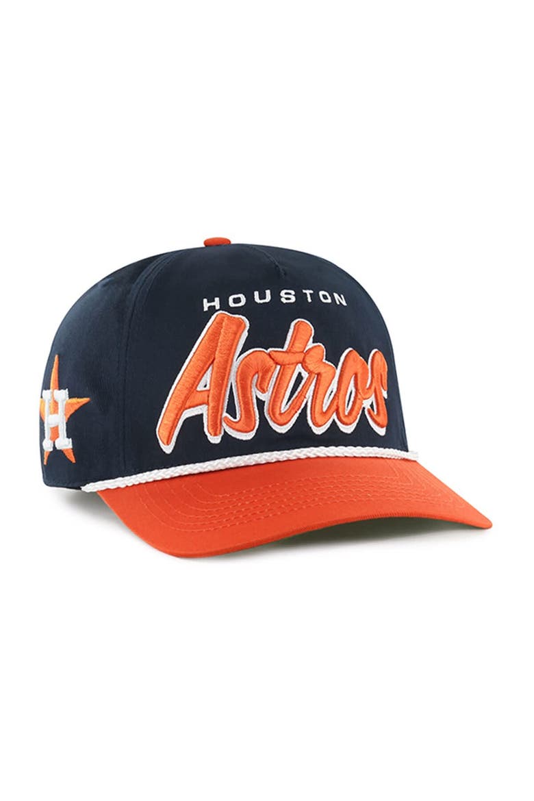 Men's '47 Navy Houston Astros Dropshadow Rope Hitch Adjustable Hat, Main, color, Navy