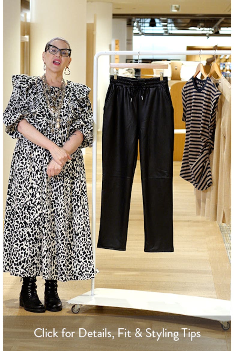 Faux Leather Wide Leg Drawstring Pants video