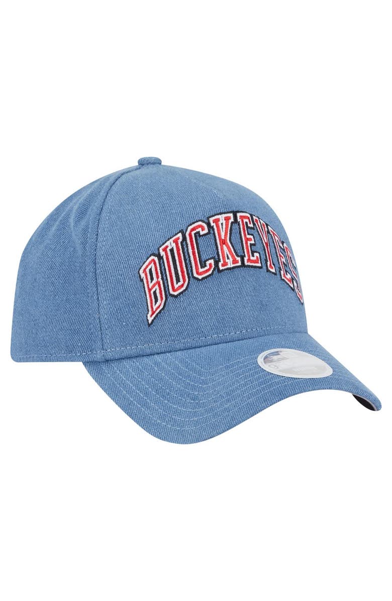 New Era Women's New Era Denim Ohio State Buckeyes A-Frame 9FORTY Adjustable Hat, Alternate, color, 