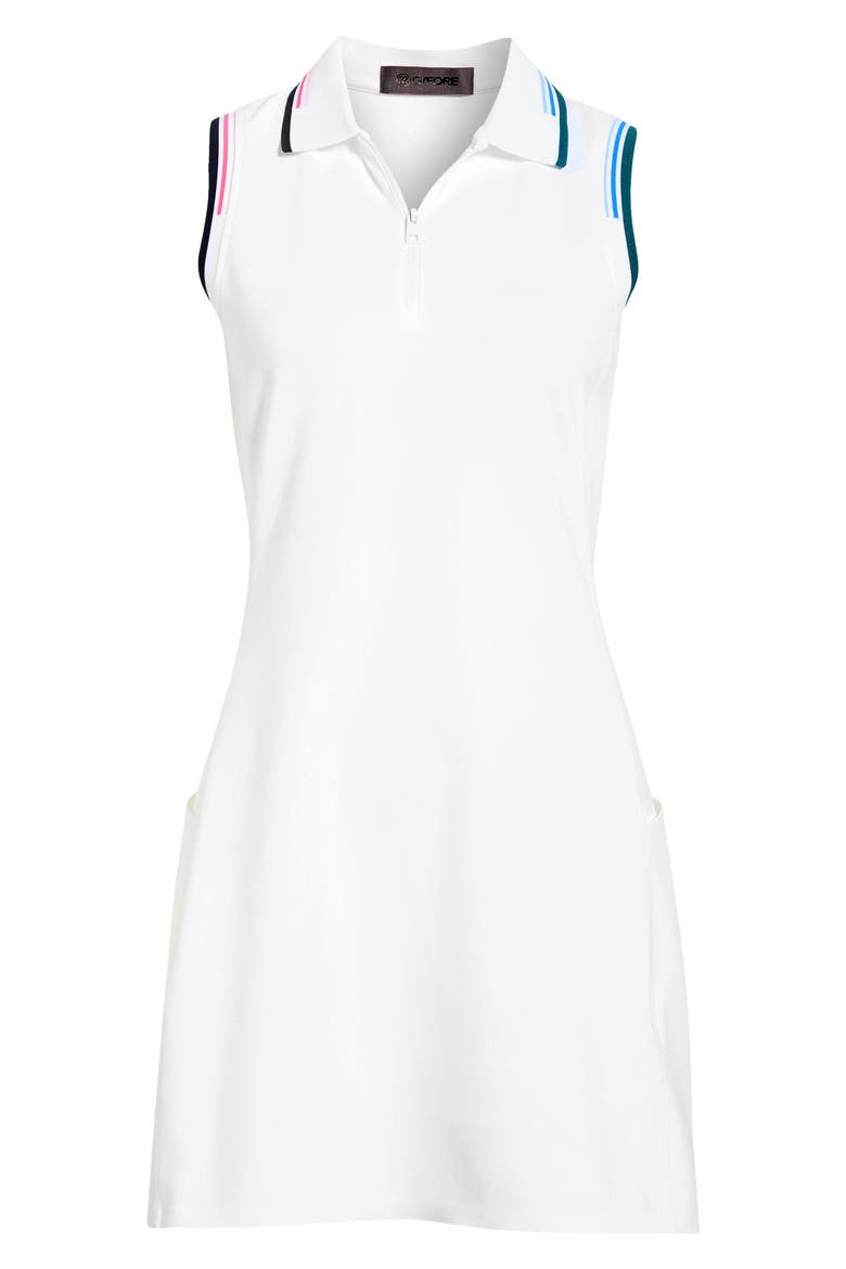 Knockout A-Line Polo Dress, Alternate, color, SNOW