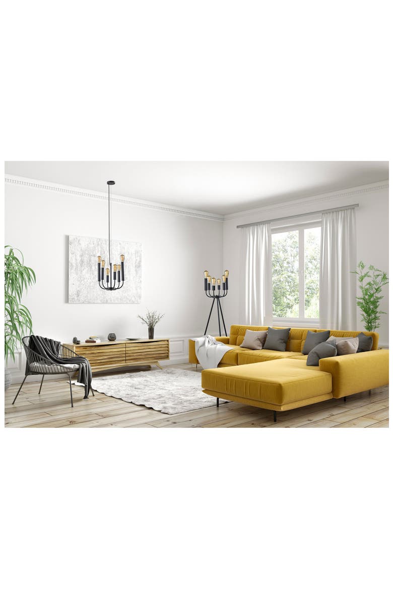 Rory Floor Lamp, Alternate, color, BLACK