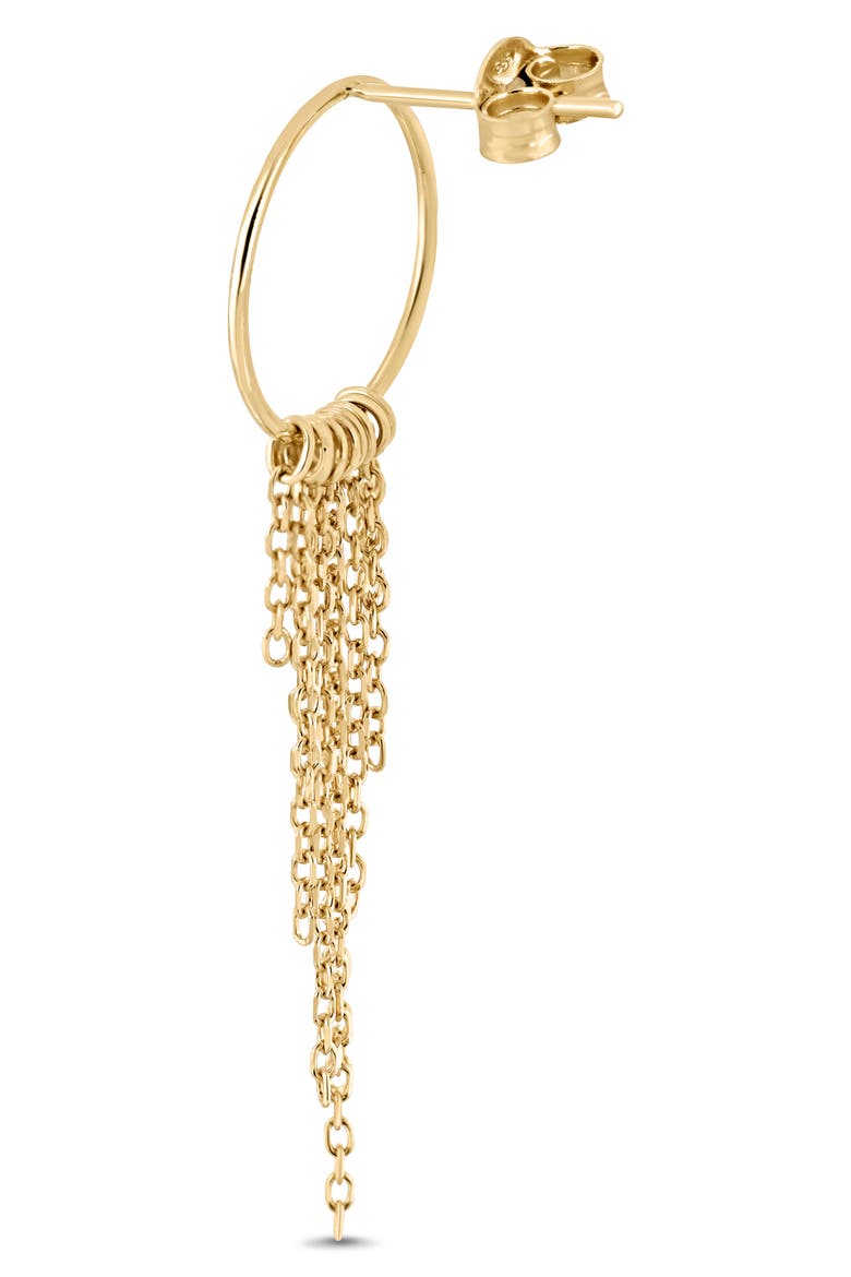14K Gold Circle Fringe Drop Earrings (Online Trunk Show), Alternate, color, 14K YELLOW GOLD