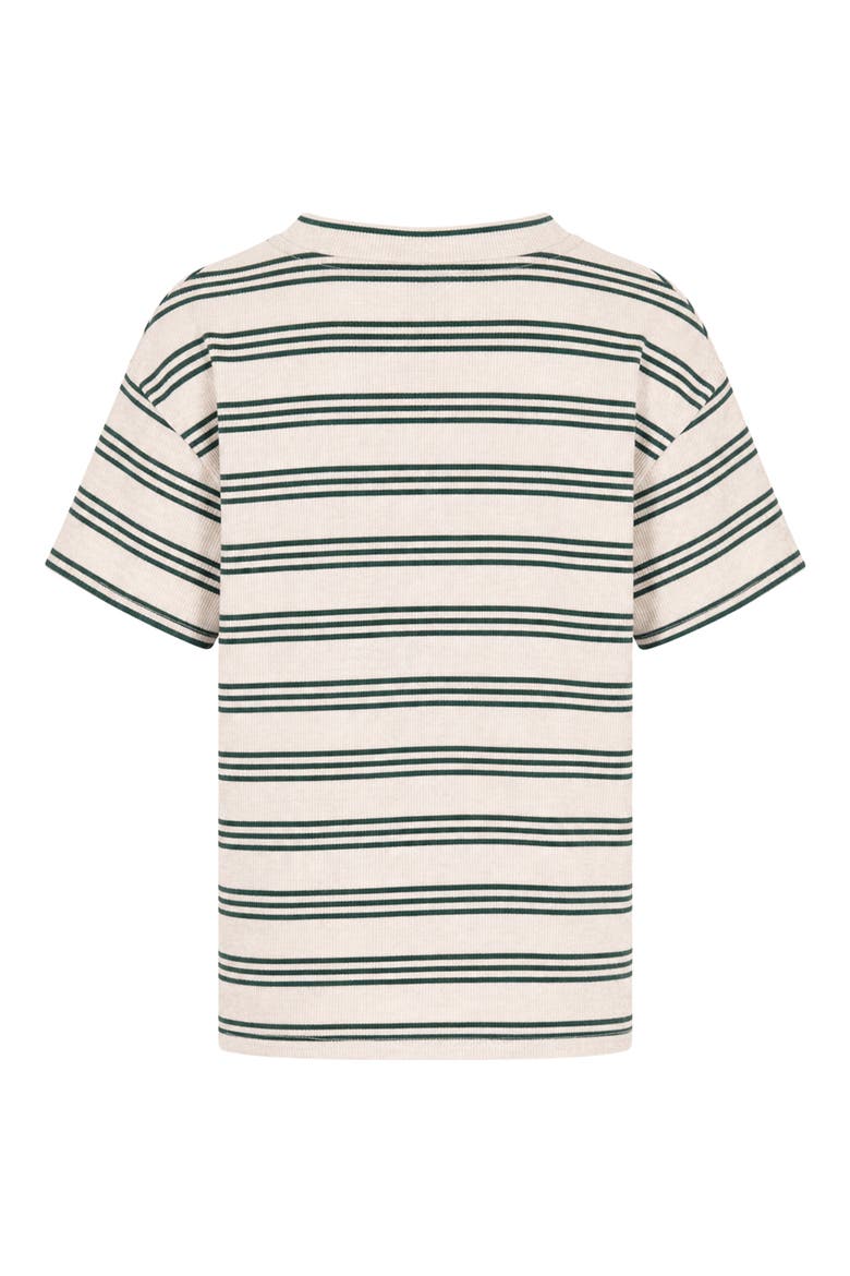 Kids' Striped Drop Shoulder Tee, Alternate, color, GREEN MULTI