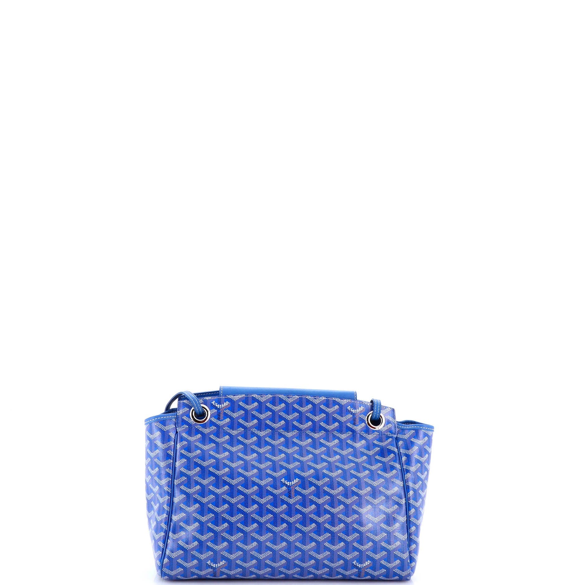 Pre-Owned Goyard Rouette Bag Coated Canvas PM, Alternate, color, Blue