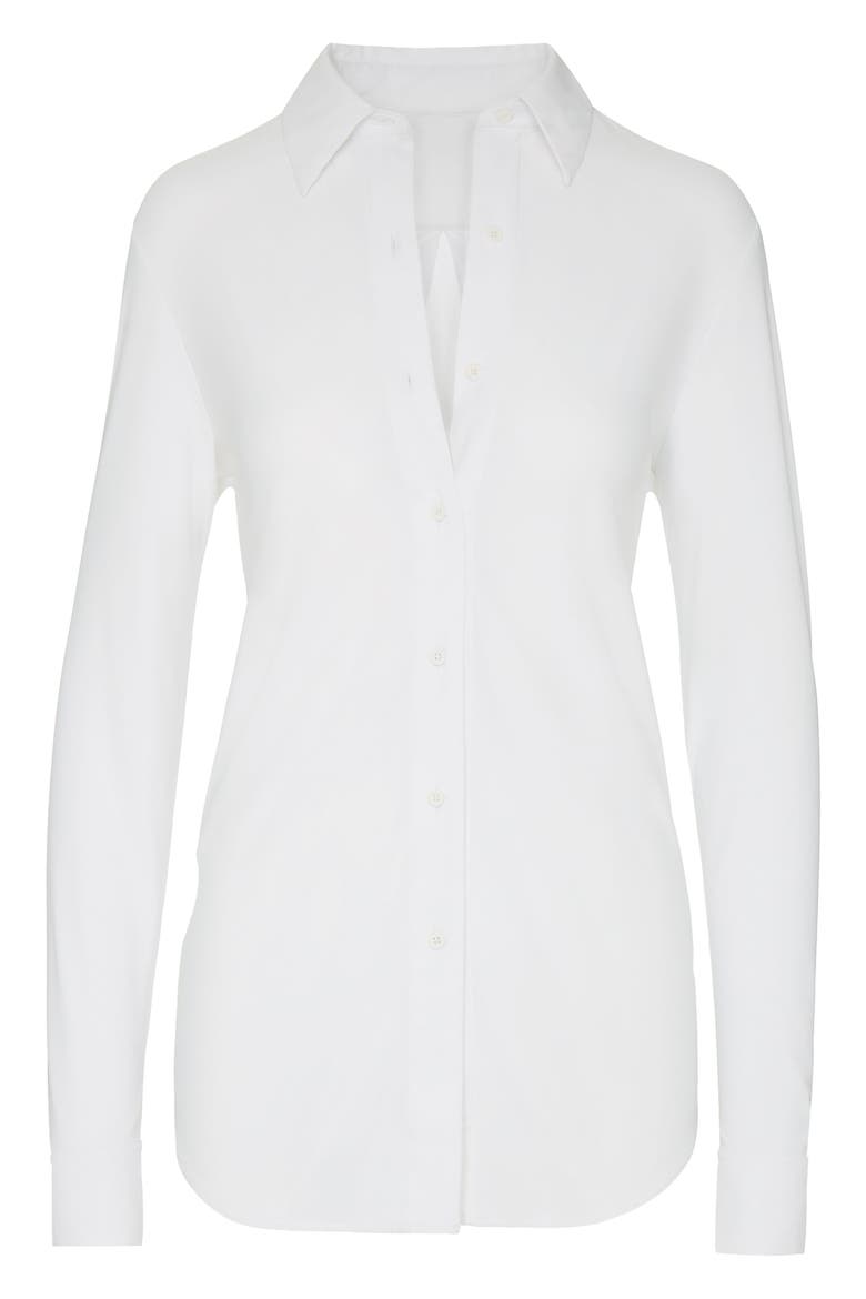 Classic Oversize Button-Up Shirt, Alternate, color, WHITE