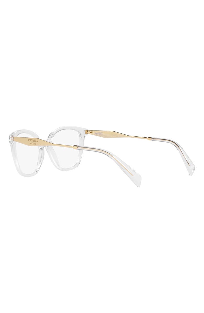 Prada 56mm Butterfly Optical Glasses, Alternate, color, Crystal