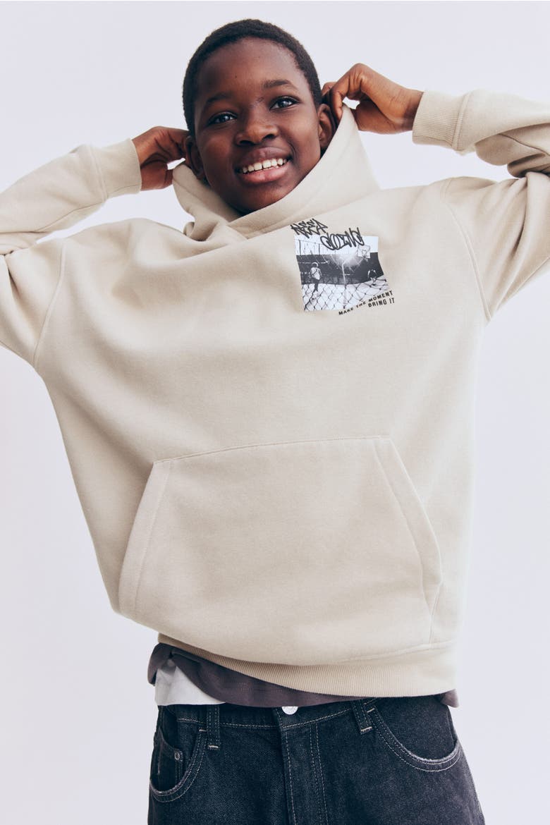 Hoodie, Alternate, color, Light beige/Non Stop