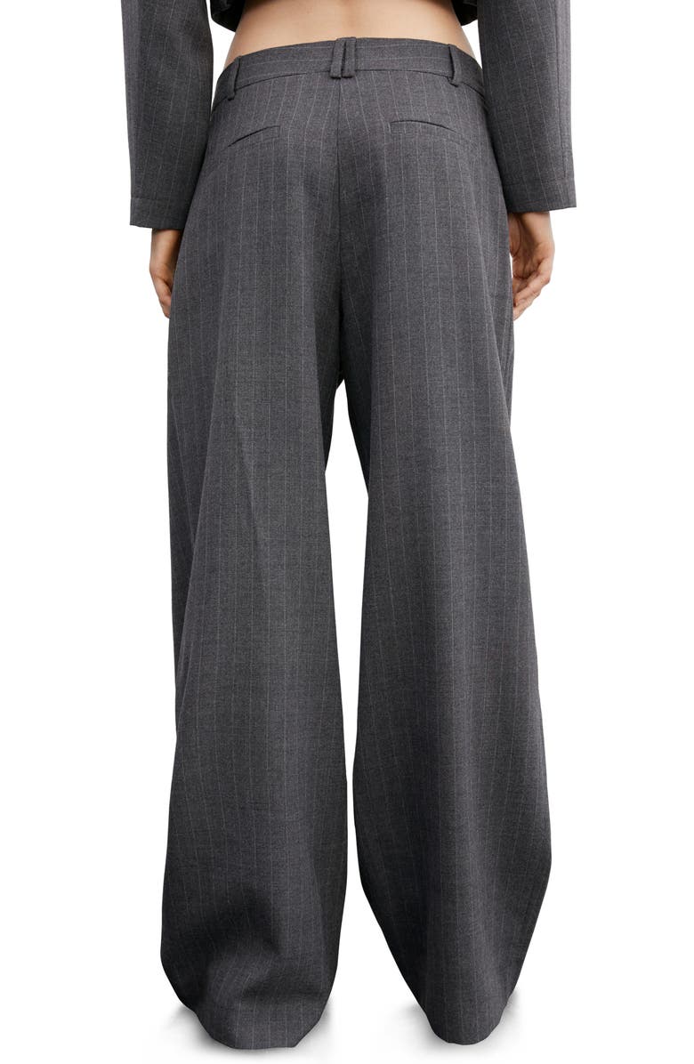 MANGO Siena Chalk Stripe Pants, Alternate, color,