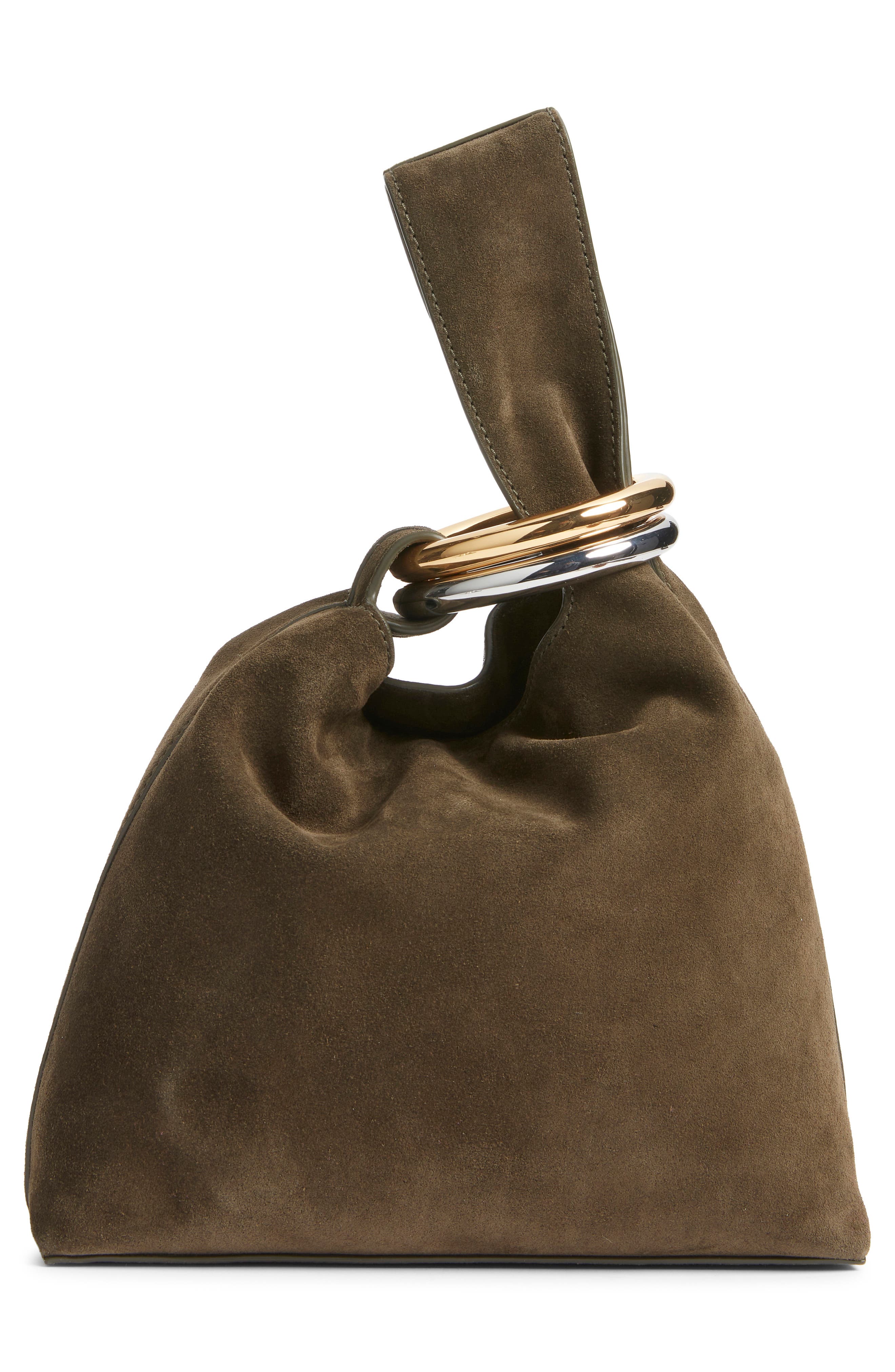 Swing Suede Top Handle Bag, Alternate, color, CYPRESS