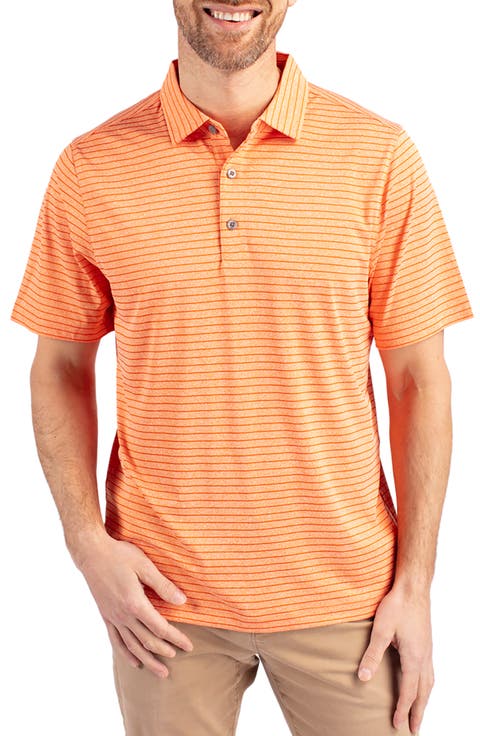 Forge Heather Stripe Recycled Blend Polo