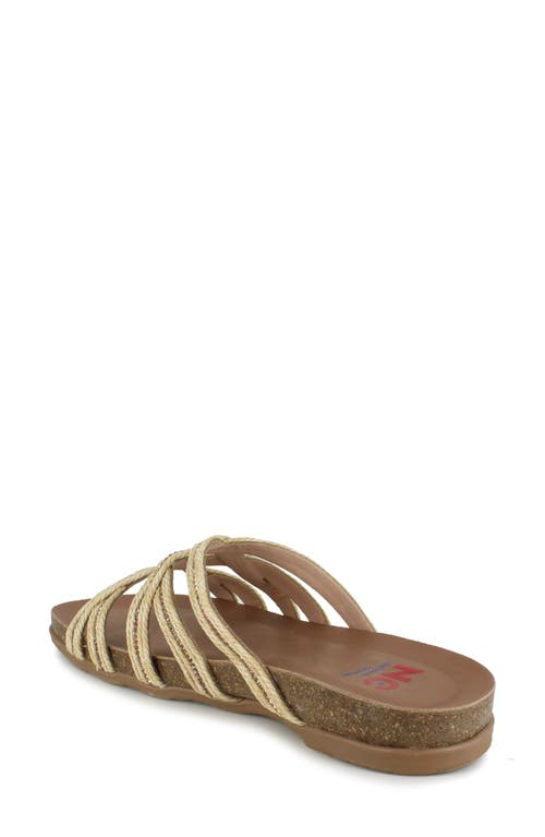 National Comfort Pontevedra Slide Sandal In Natural Fabric