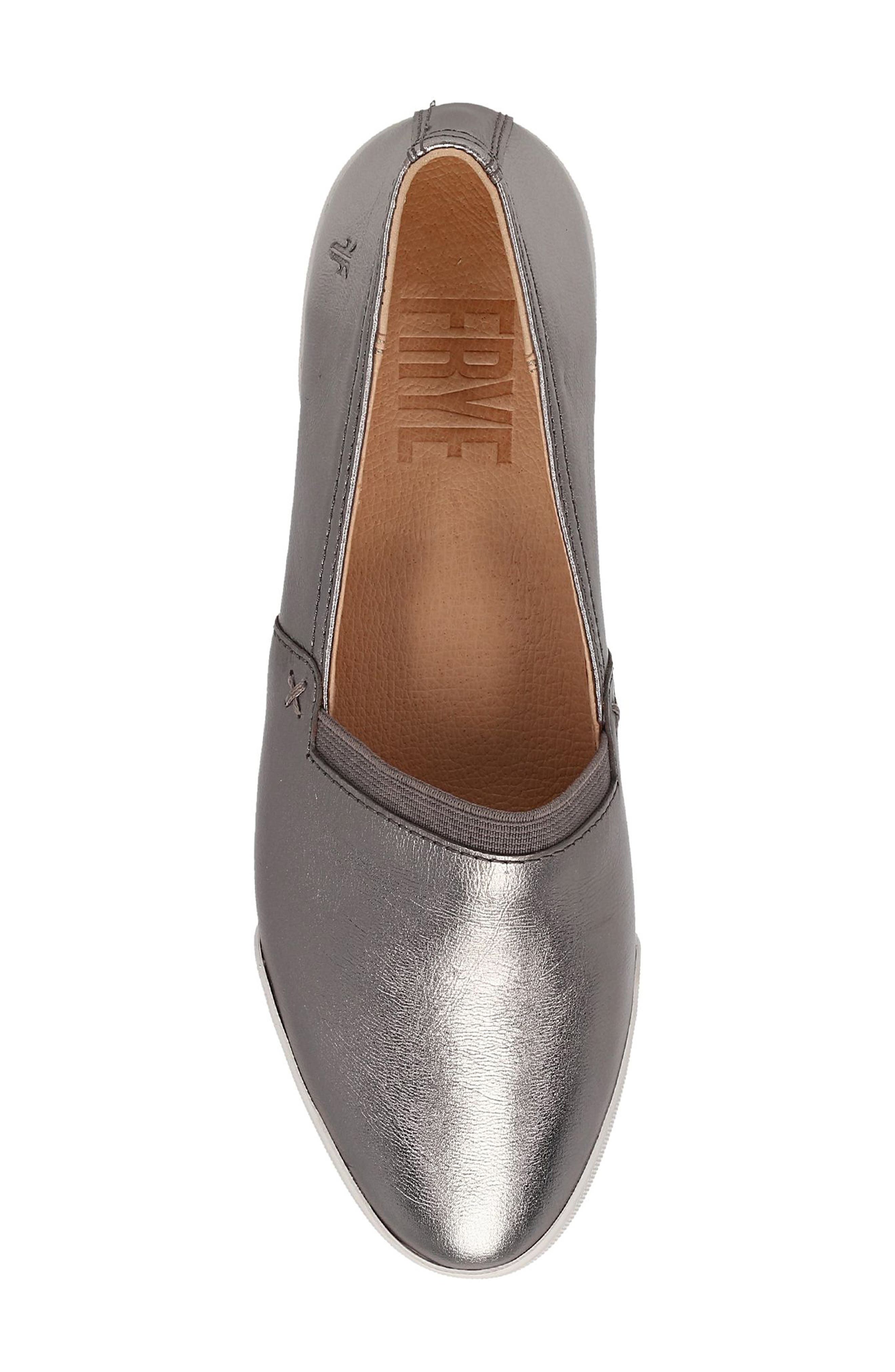 Frye Melissa Loafer, Alternate, color, Dark Pewter - Lunar Metallic