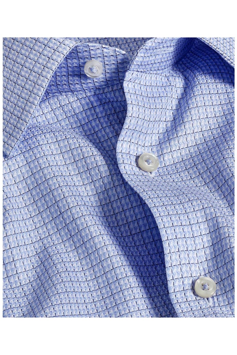 Regular Fit Textured Dobby Check Dress Shirt, Alternate, color, SKY
