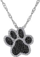 FZN Spinel Paw Print Pendant Necklace