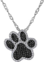 FZN Spinel Paw Print Pendant Necklace