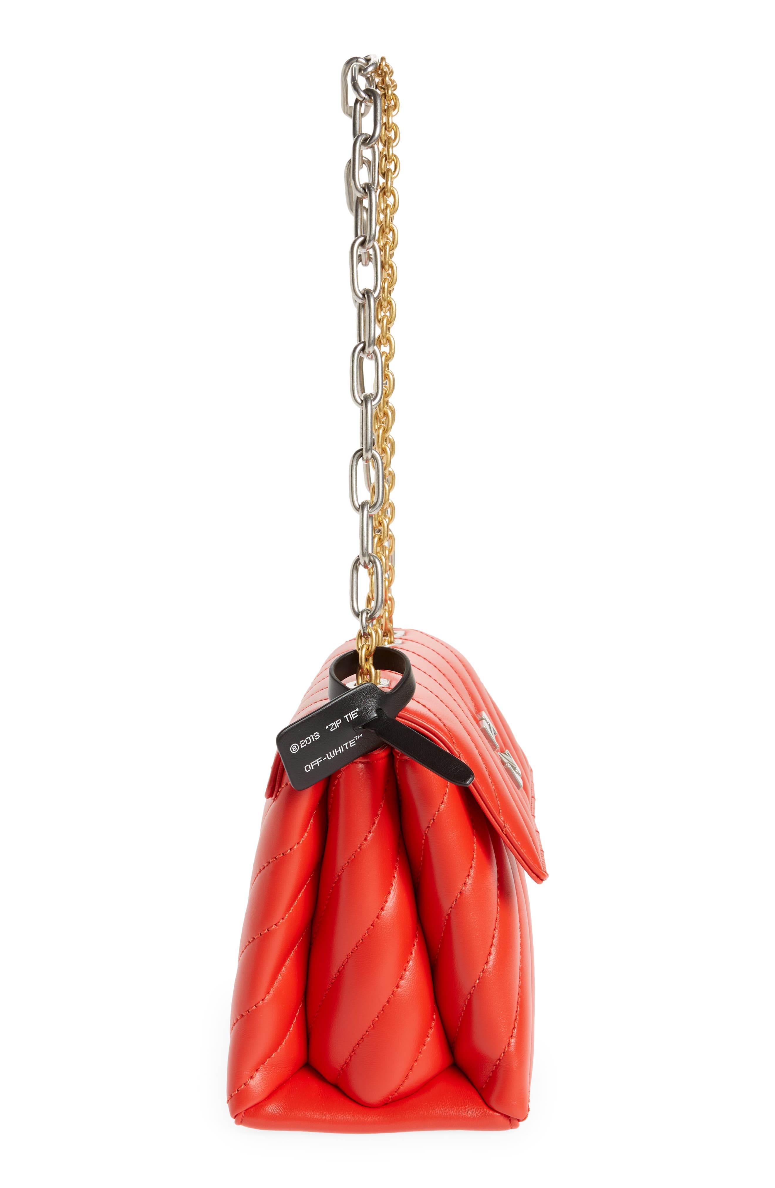 Jackhammer 24 Leather Shoulder Bag, Alternate, color, RED