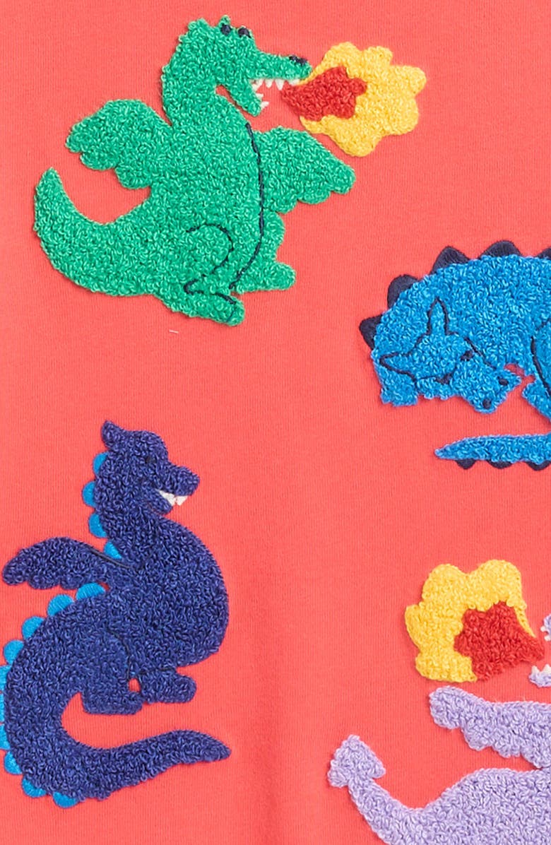 Mini Boden Kids' Bouclé Dragons T-Shirt, Alternate, color, 