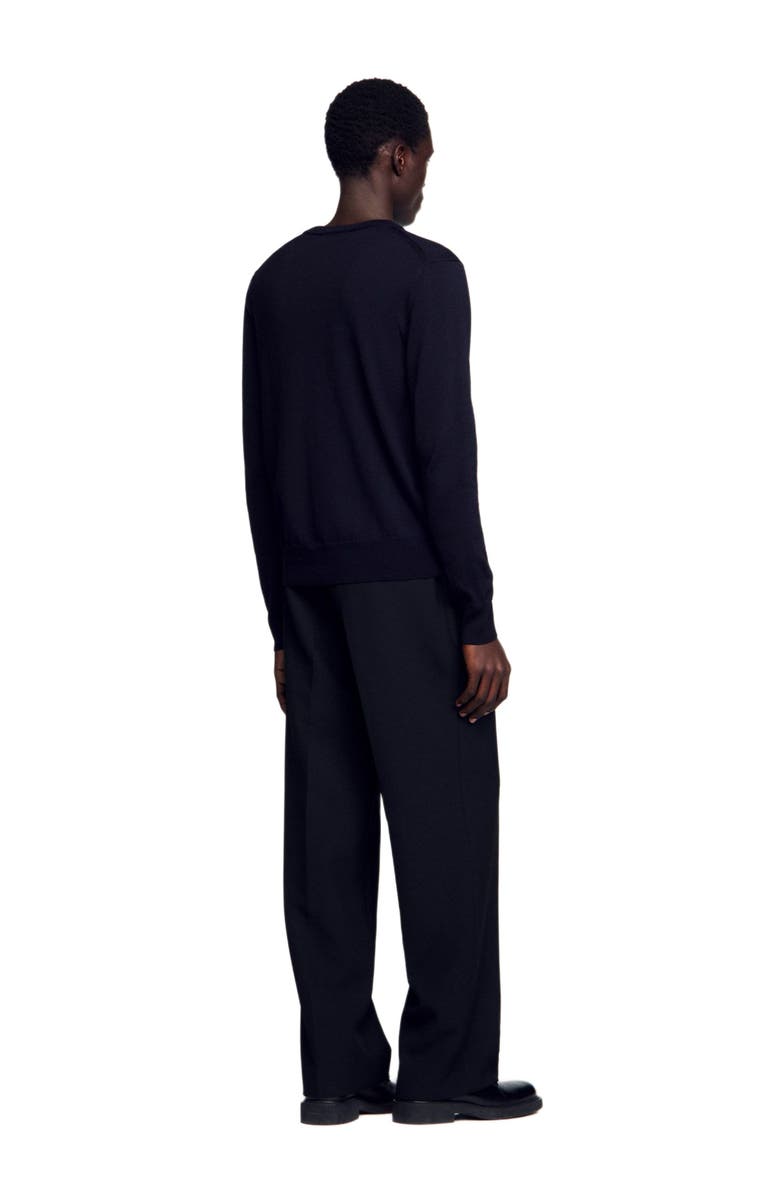 SANDRO Wool sweater, Alternate, color, Navy Blue