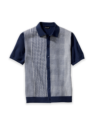 Paul Fredrick Cotton Button Front Polo Short Sleeve