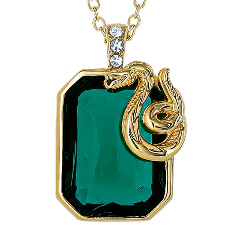 Slytherin Snake Pendant Necklace Official License, 18+2"