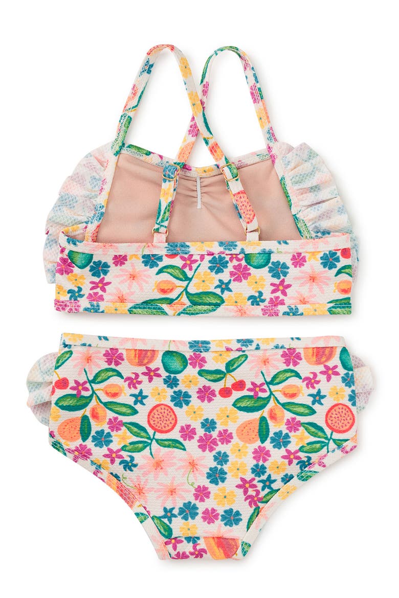 Ruffle Two-Piece Swim Set, Alternate, color, Tropical Fruit Floral