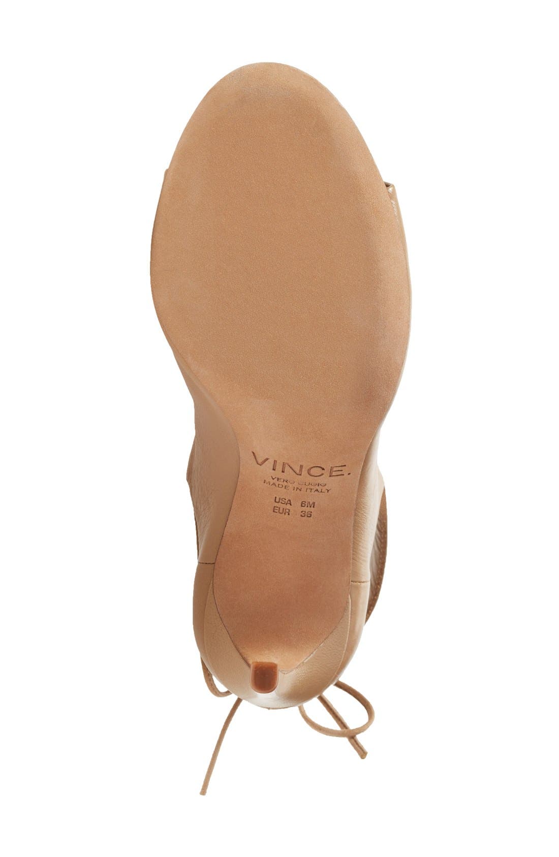 'Gabbrielle' Open Toe Bootie, Alternate, color, SAND LEATHER