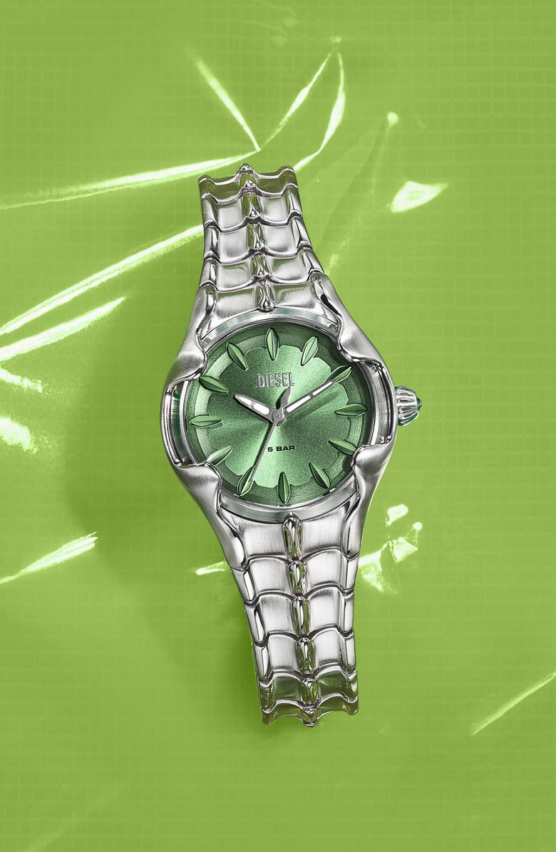 DIESEL<sup>®</sup> Vert Bracelet Watch, 32mm, Alternate, color, Silver