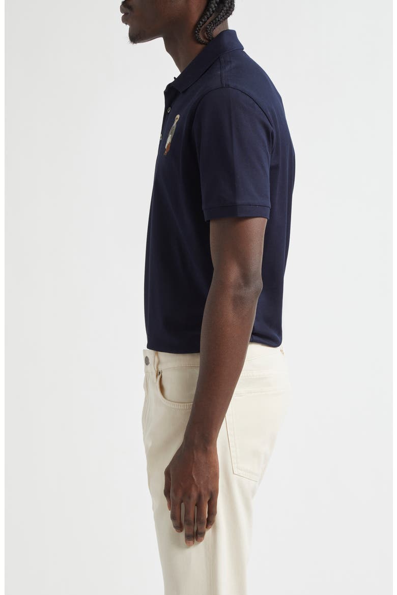 Polo Bear Patch Cotton Piqué Polo, Alternate, color, CLASSIC CHAIRMAN NAVY