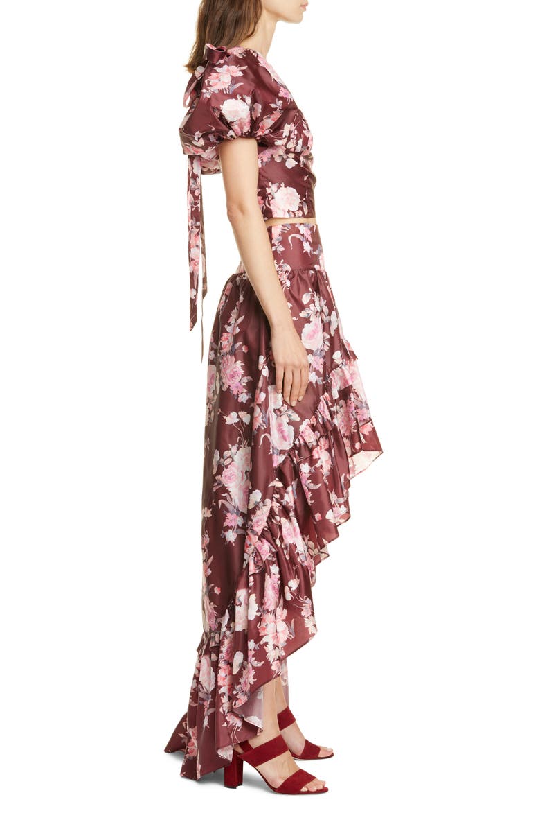 LoveShackFancy Jansen Puff Sleeve Crop Top, Alternate, color, 